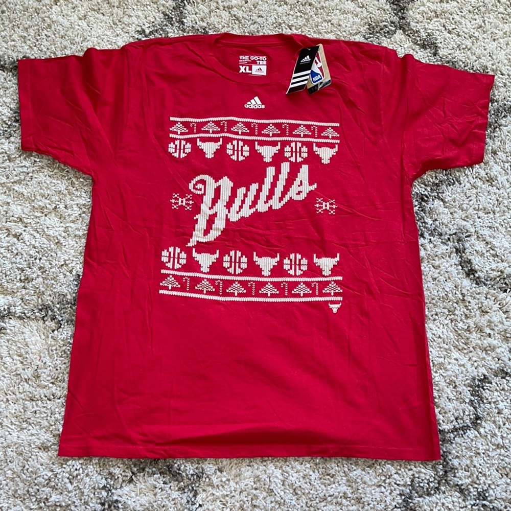 Adidas NBA Chicago Bulls Basketball T-Shirt Sz XL - Picture 1 of 4